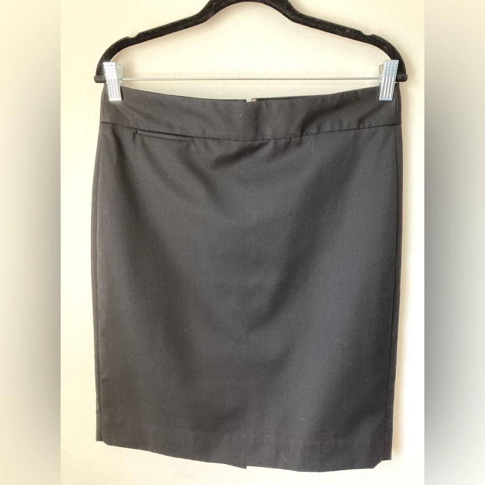 J.Crew NWOT Black Lightweight Wool Pencil Skirt Size 6